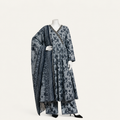 ZAYNUB Indigo Lawn Angrakha 3-Piece Dress by Waabasta — Front View