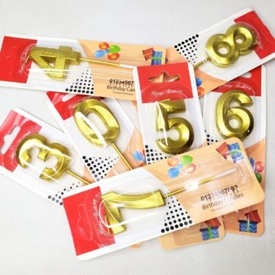 Golden Number 3D Birthday Candles