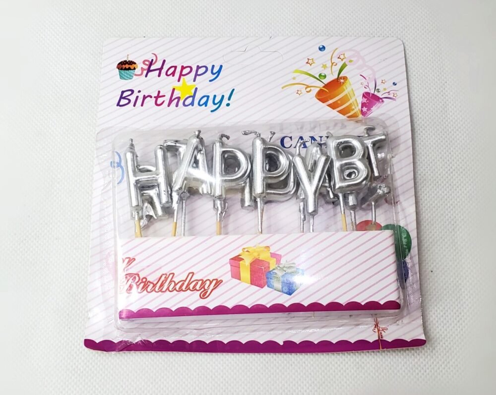 HAPPY BIRTHDAY ALPHABET CANDLES SET