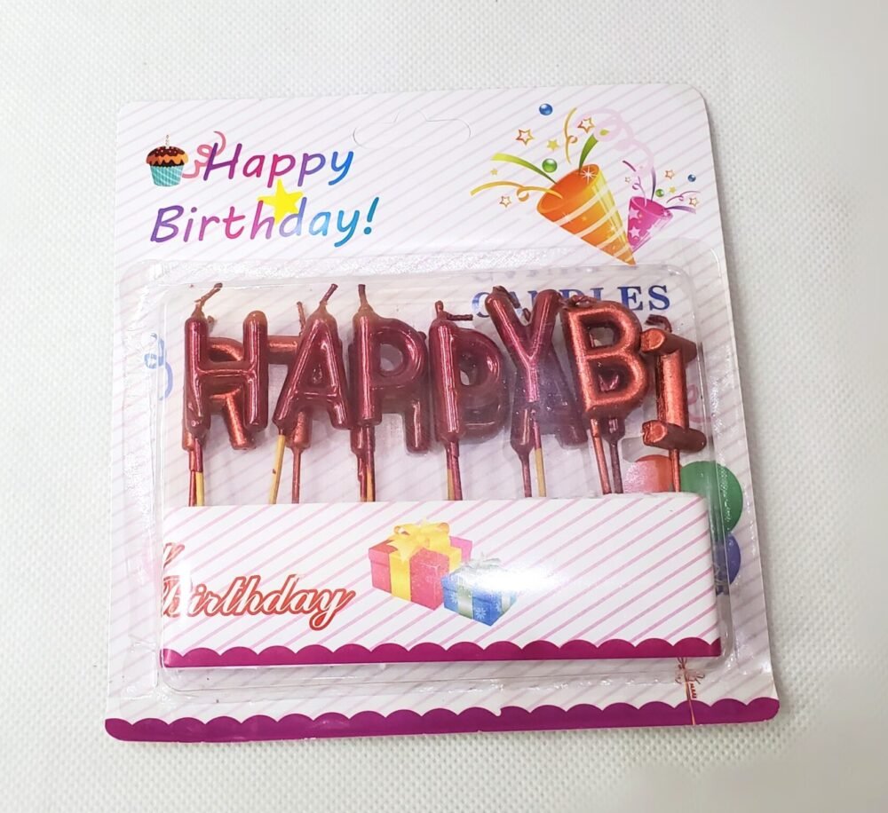 HAPPY BIRTHDAY ALPHABET CANDLES SET