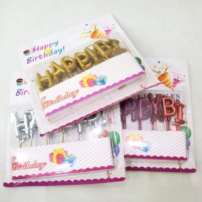 Happy Birthday Alphabet Candles Set