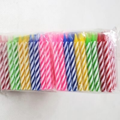 Pack of 10 Multi Color Birthday Candle