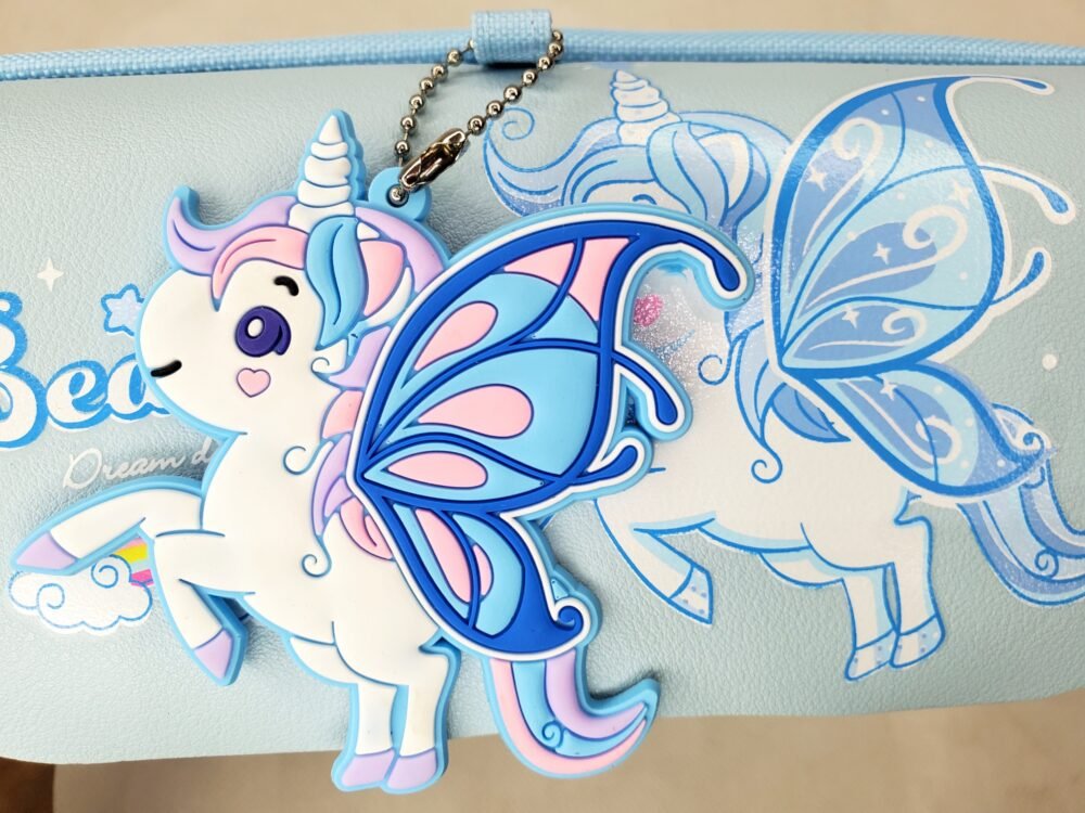 UNICORN PENCIL POUCH - DOUBLE ZIPPER WITH FLAP