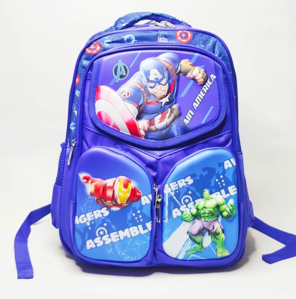 3D EMBOSSED AVENGERS CHARACTER BACKPACK