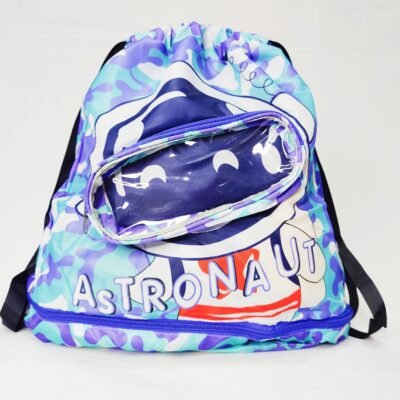 Astronaut Theme Drawstring Bag